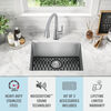 24” Undermount Stainless Steel Single Bowl Laundry Utility Kitchen Sink with Accessories